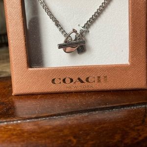 New Coach Signature C Toggle Necklace